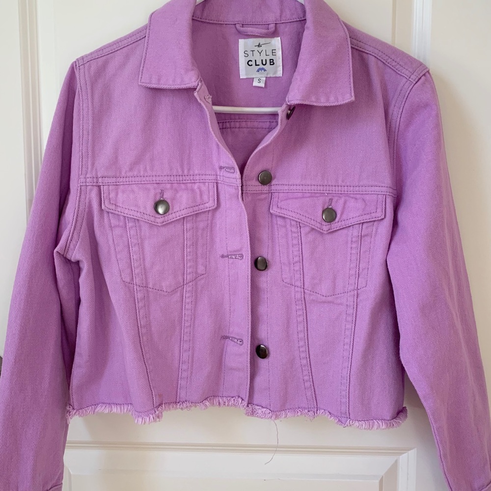 topshop purple denim jacket